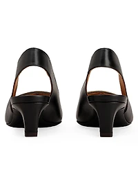 Cuoio 40MM Leather Slingback Pumps