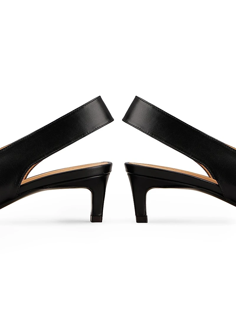 Cuoio 40MM Leather Slingback Pumps