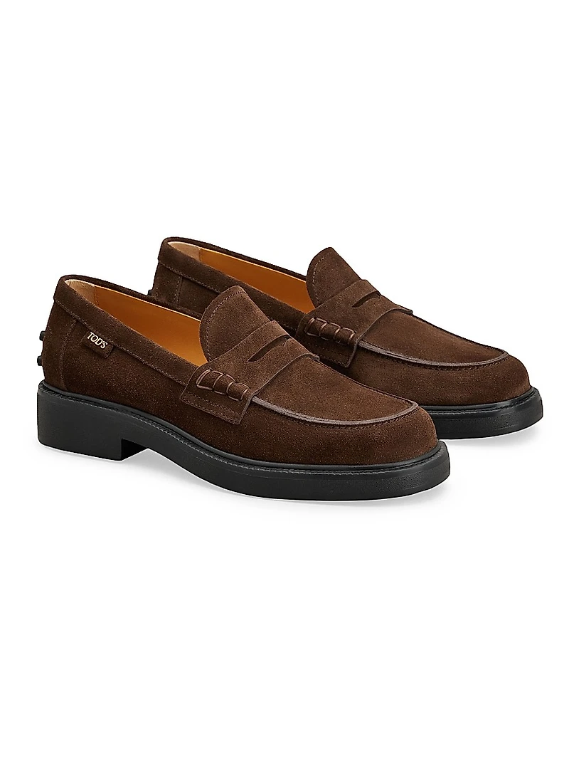 Suede Penny Loafers