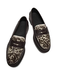 Iniez Pony Hair & Leather Loafers