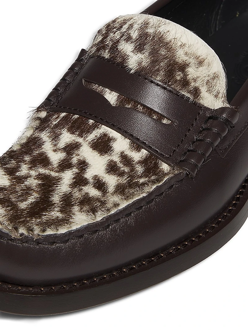 Iniez Pony Hair & Leather Loafers