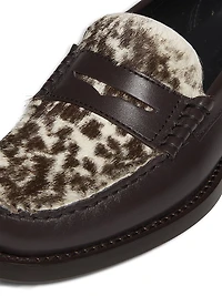 Iniez Pony Hair & Leather Loafers
