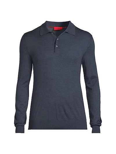 Wool Polo Sweater
