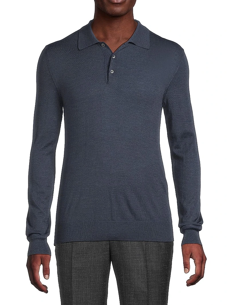 Wool Polo Sweater