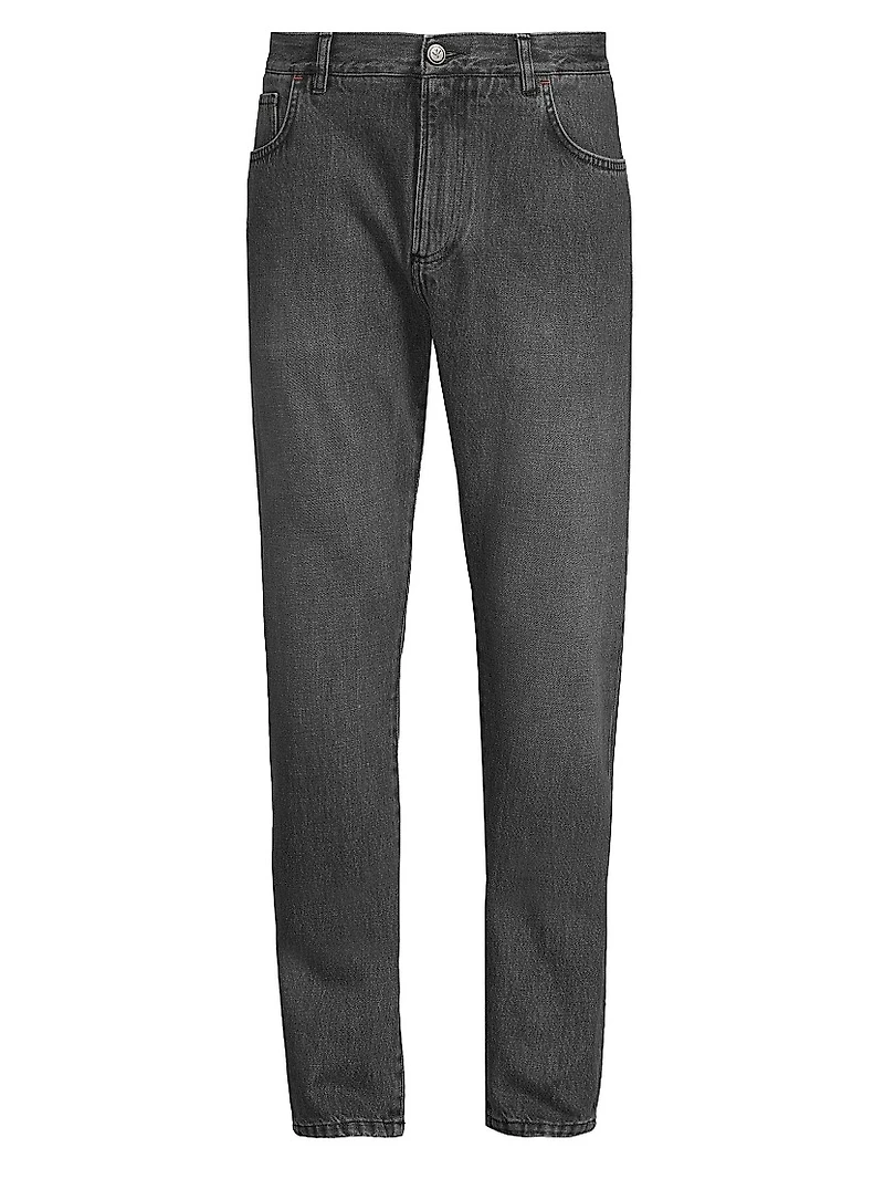Slim-Fit Straight-Leg Jeans