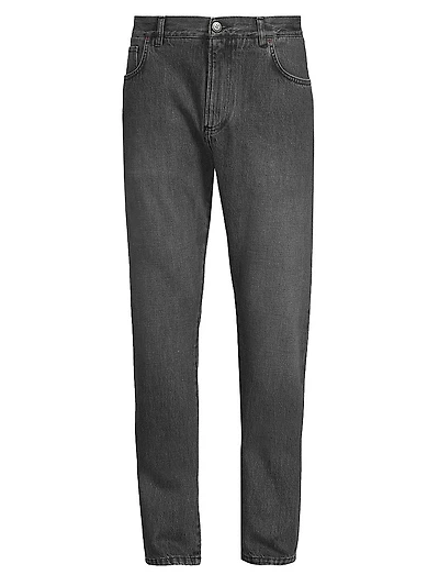 Slim-Fit Straight-Leg Jeans