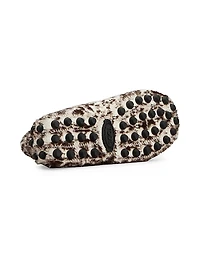 Gommino Bubble Printed Pony Hair Driving Loafers