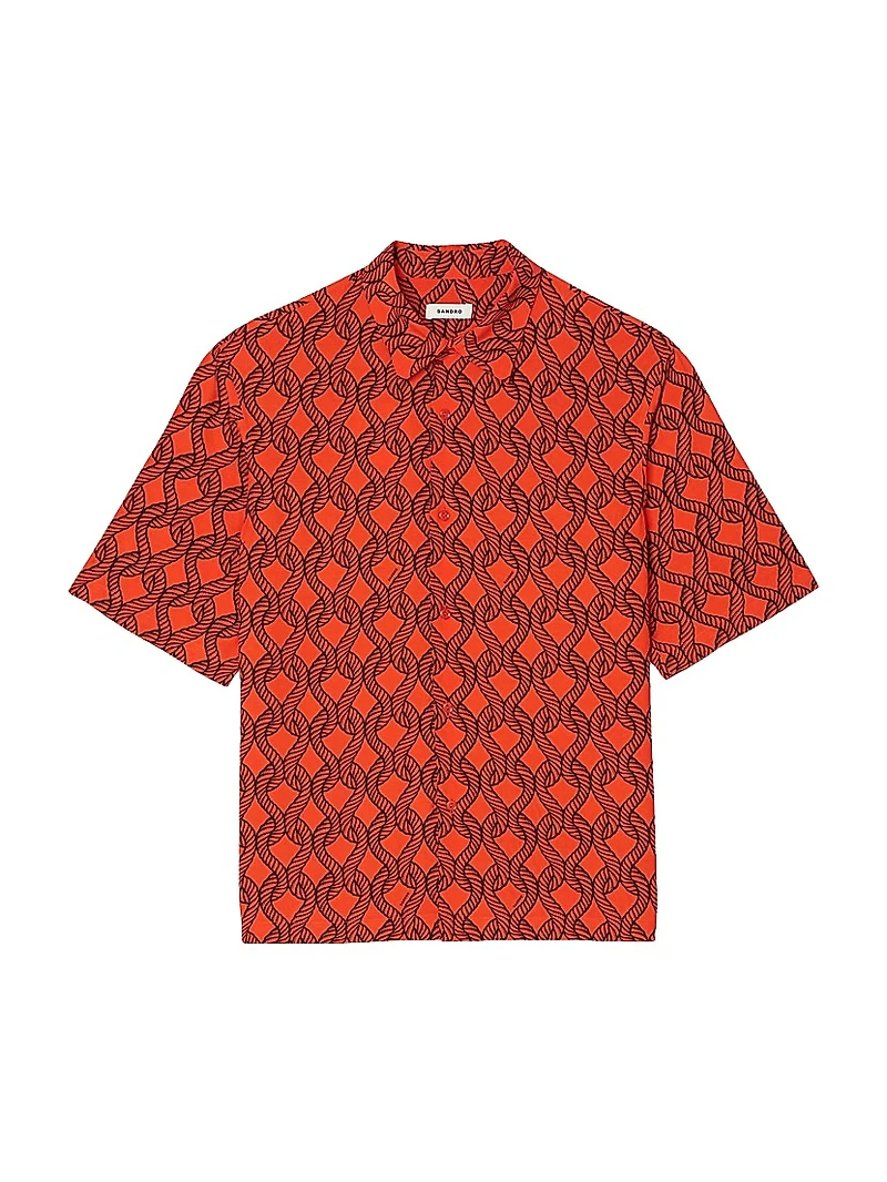 Loose-Fit Rope Print T-Shirt