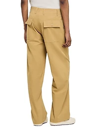 Wide-Leg Cotton Trousers