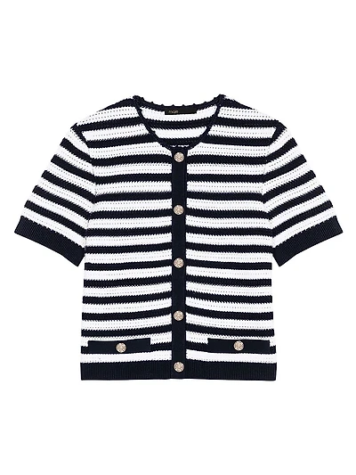 Crocheted Cropped Cardigan