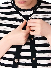 Crocheted Cropped Cardigan