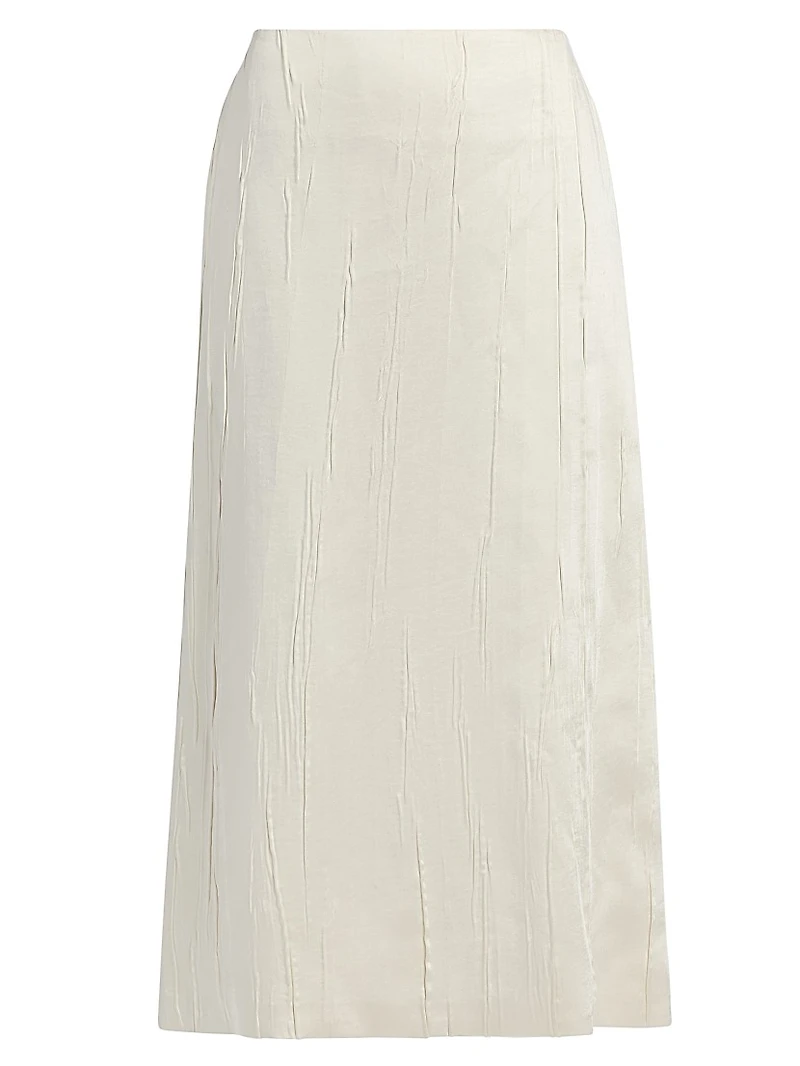 Tiernery Satin Straight Midi- Skirt