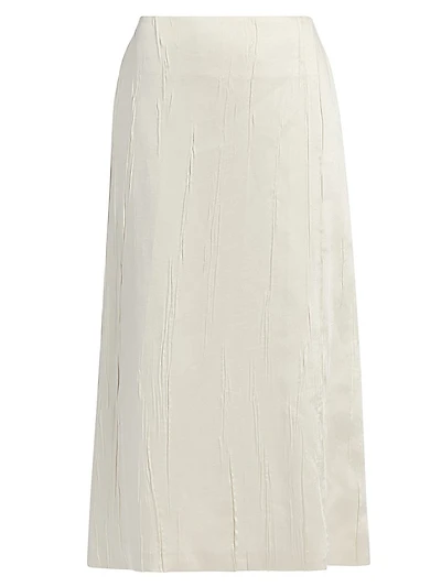 Tiernery Satin Straight Midi- Skirt