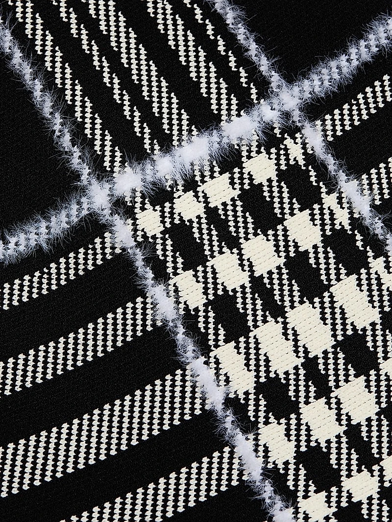 Rory Jacquard Plaid Trumpet Midi-Skirt