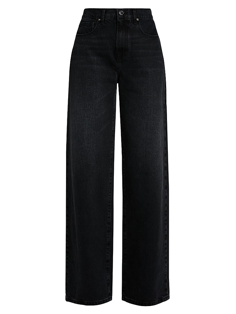 Callan Denim High-Rise Wide-Leg Jeans