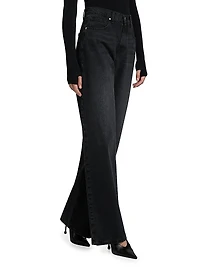 Callan Denim High-Rise Wide-Leg Jeans