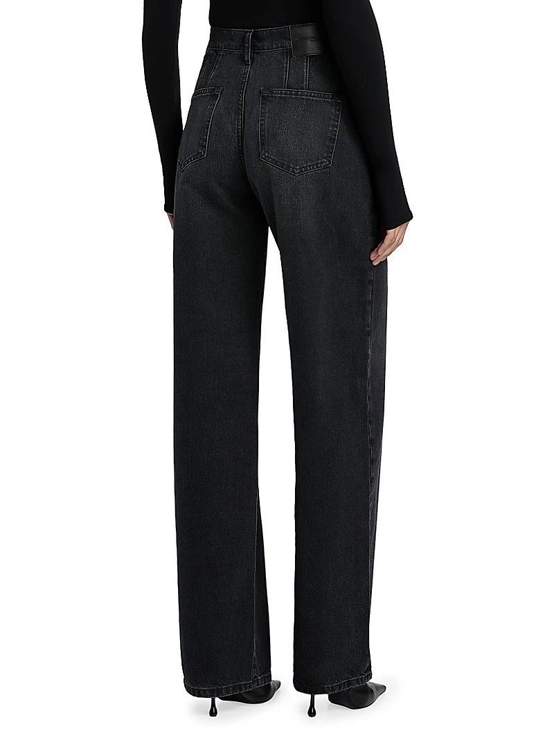 Callan Denim High-Rise Wide-Leg Jeans