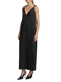 Keke Deep V Shift Midi-Dress