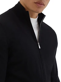 Cashmere and Silk Lightweight Cardigan with Zipper