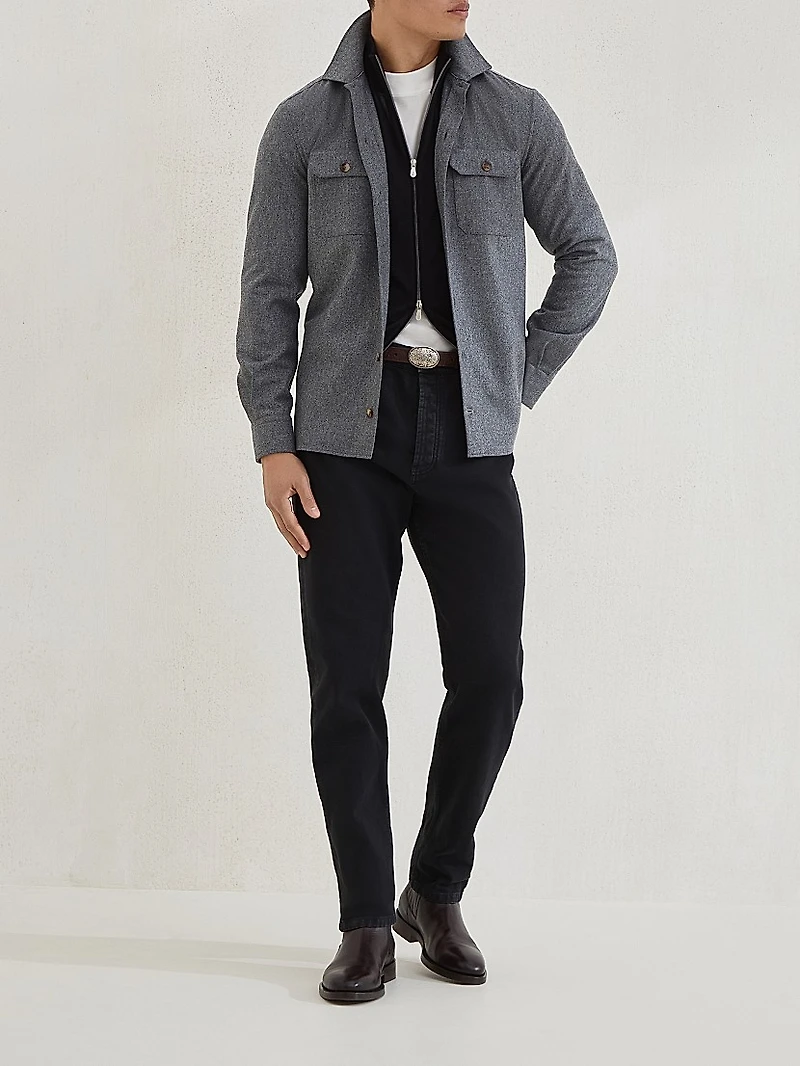 Cashmere and Silk Lightweight Cardigan with Zipper