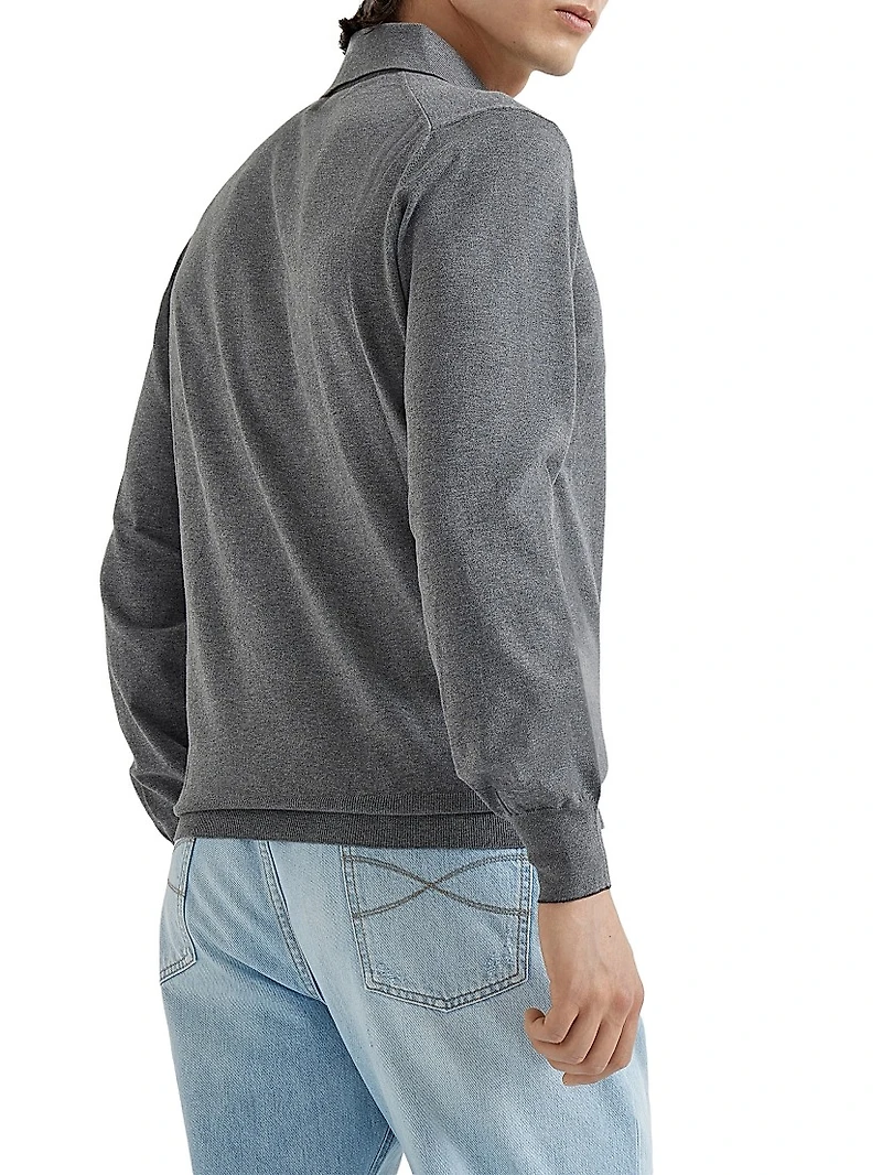 Cotton Lightweight Knit Polo Shirt