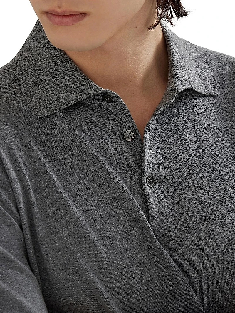 Cotton Lightweight Knit Polo Shirt