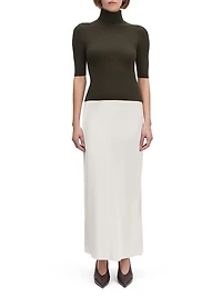 The Amelia Rib-Knit Wool Turtleneck Sweater