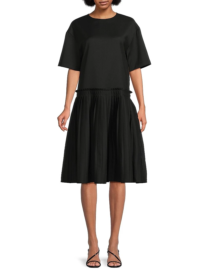 Lohan Drop-Waist Knee-Length Dress