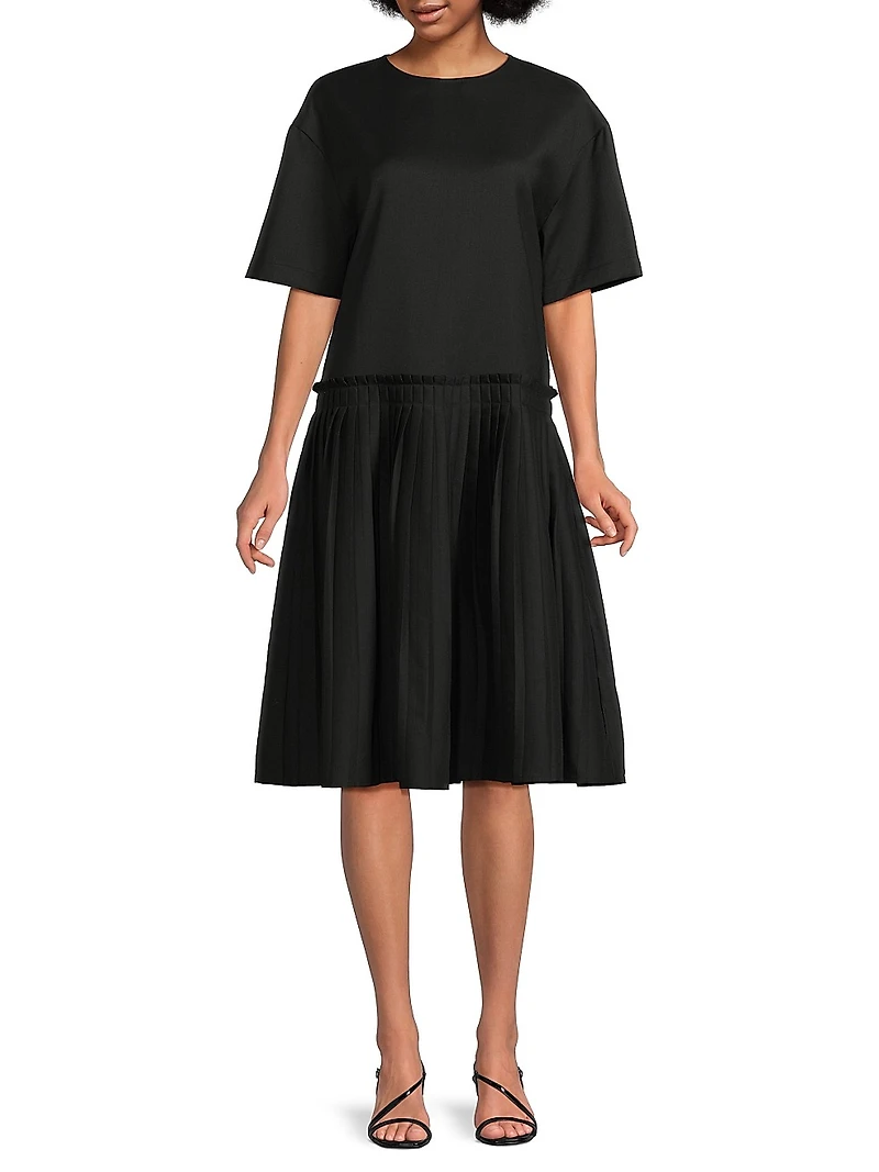 Lohan Drop-Waist Knee-Length Dress