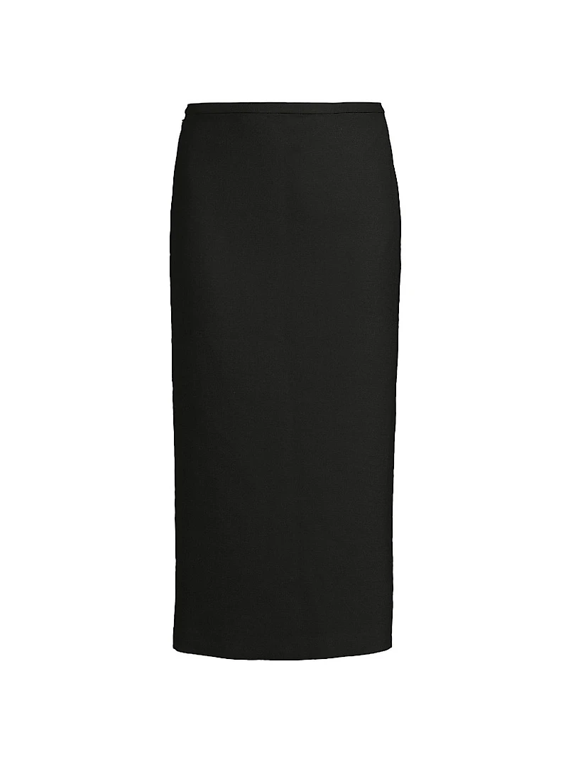 Roux Wool-Blend Maxi Skirt