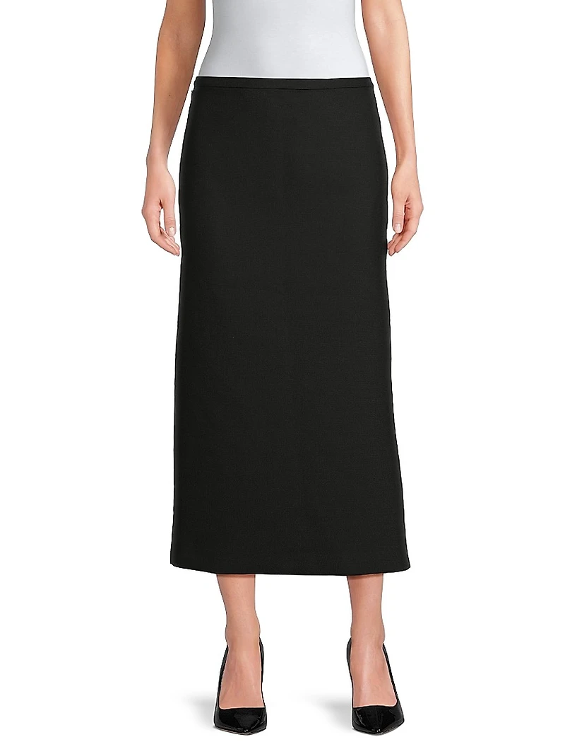 Roux Wool-Blend Maxi Skirt