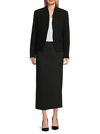 Roux Wool-Blend Maxi Skirt