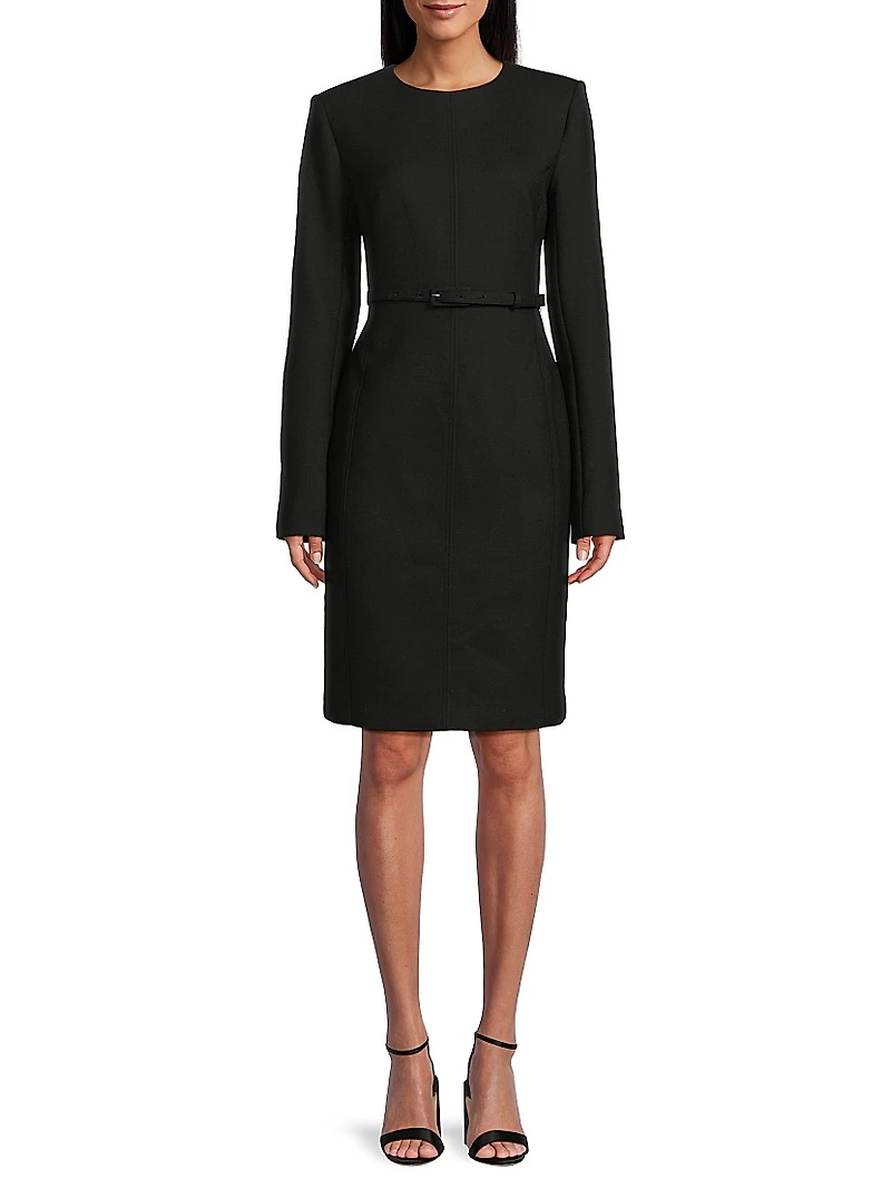Kember Belted Knee-Length Dress