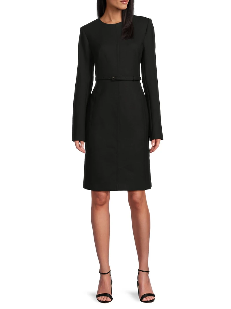 Kember Belted Knee-Length Dress