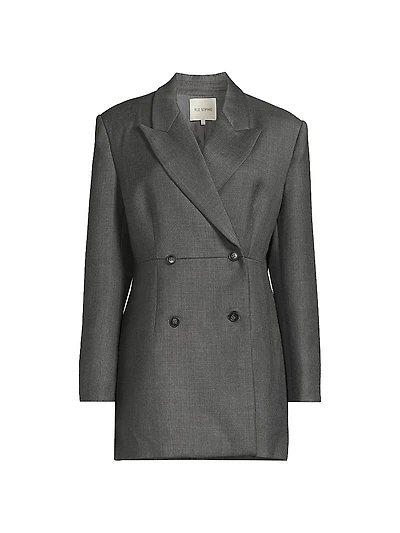 Paley Double-Breasted Wool-Blend Blazer