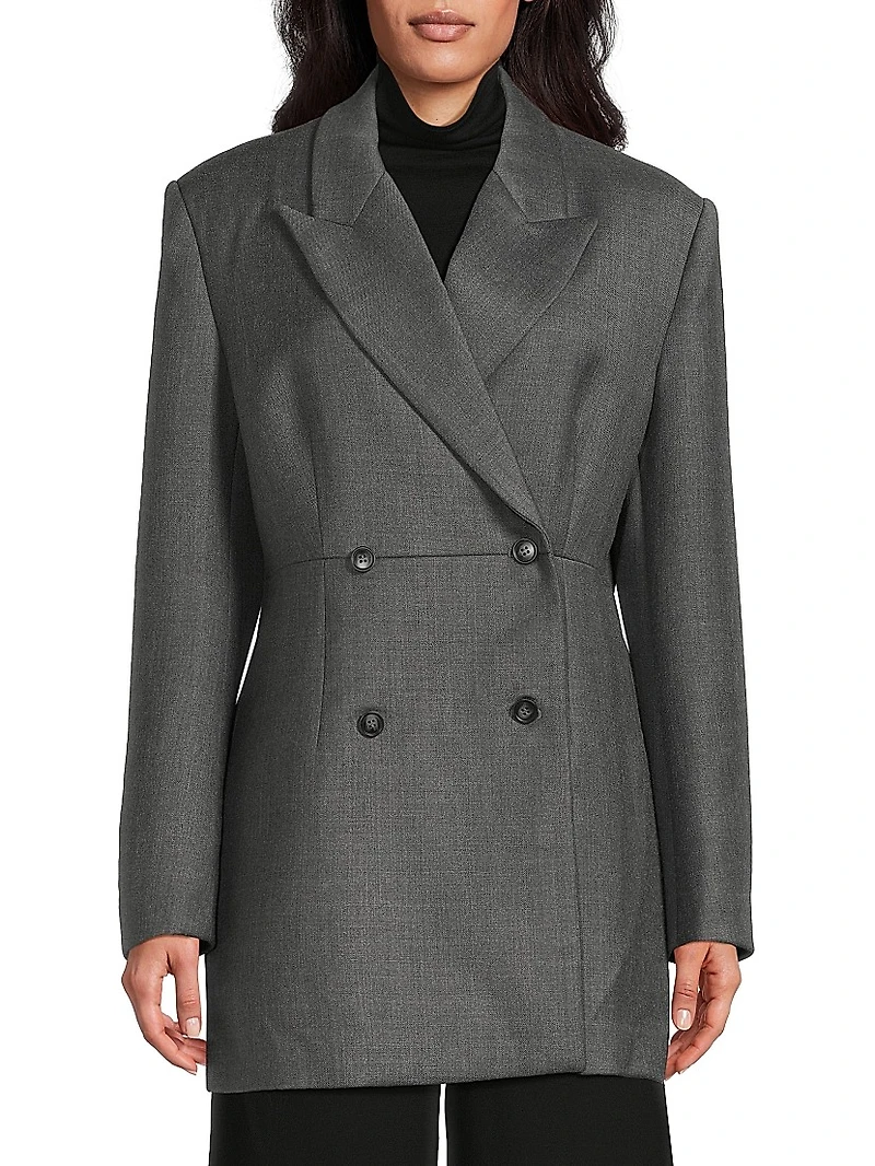 Paley Double-Breasted Wool-Blend Blazer