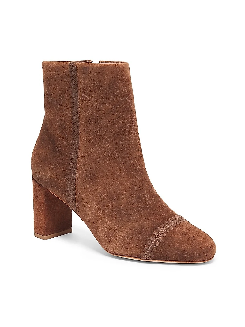 Peyton 70MM Suede Crochet Ankle Boots