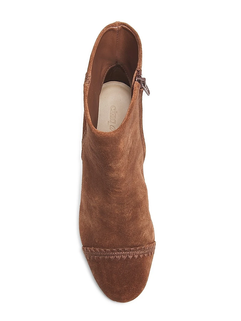 Peyton 70MM Suede Crochet Ankle Boots