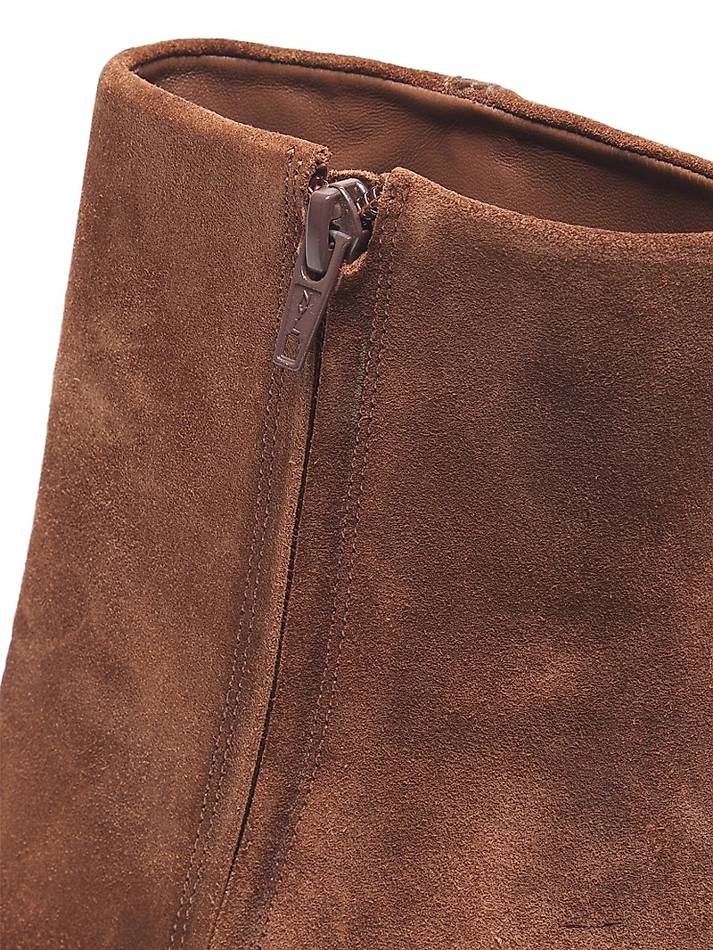 Peyton 70MM Suede Crochet Ankle Boots