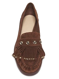 Gina Studded Suede Loafers