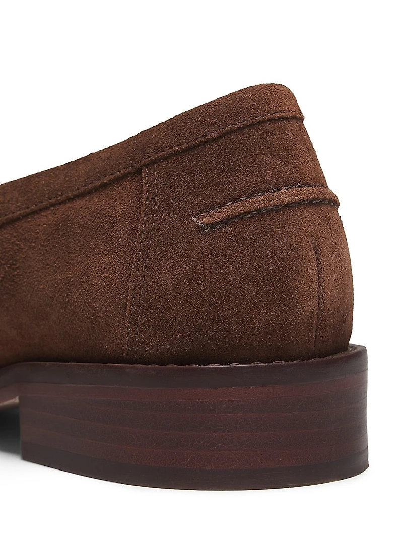 Gina Studded Suede Loafers