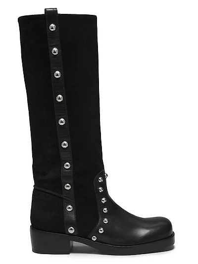 Shira 45MM Studded Knee-High Boots