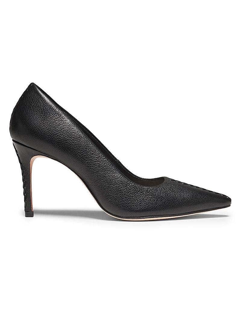 Giselle 85MM Whipstitch Leather Pumps