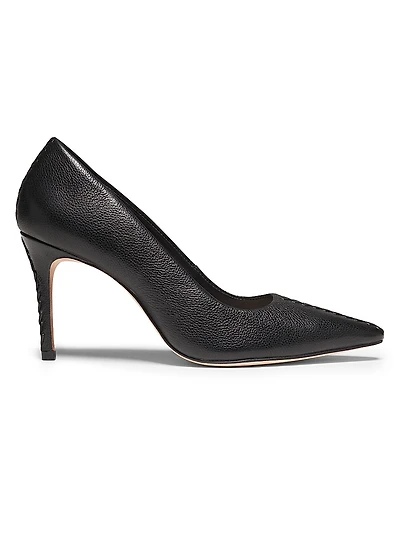 Giselle 85MM Whipstitch Leather Pumps