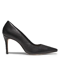 Giselle 85MM Whipstitch Leather Pumps