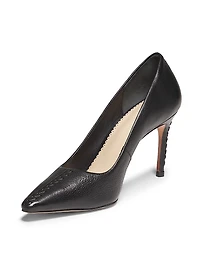 Giselle 85MM Whipstitch Leather Pumps