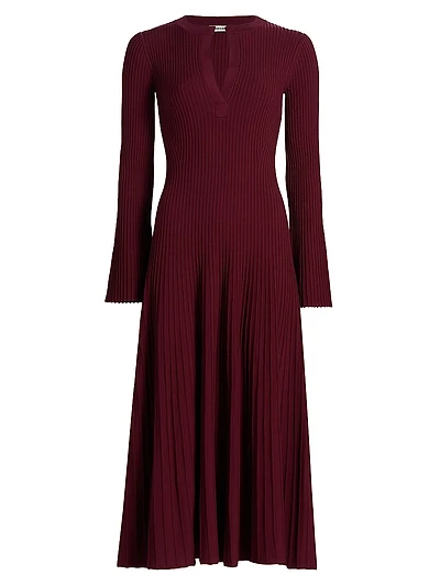 Genna Rib-Knit Midi-Dress
