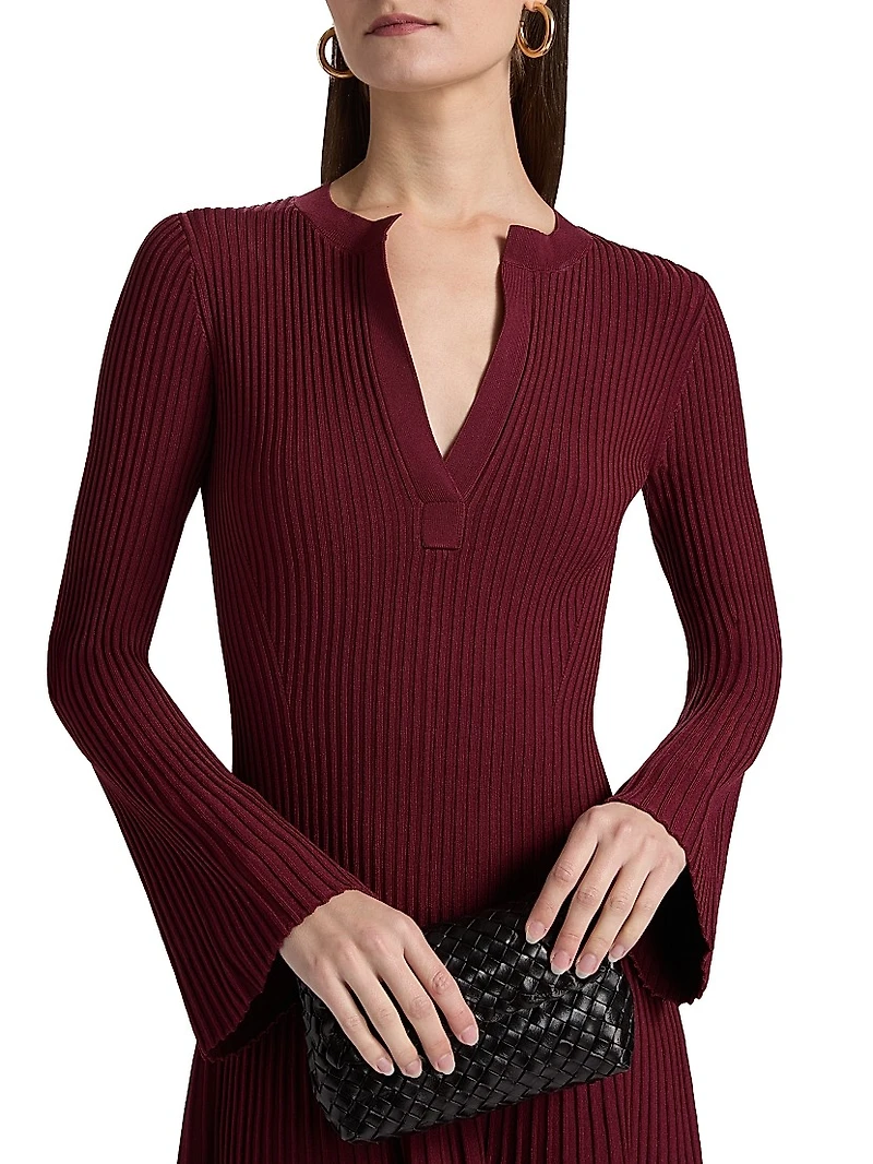 Genna Rib-Knit Midi-Dress