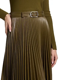 Abilene Mixed-Media Midi-Dress