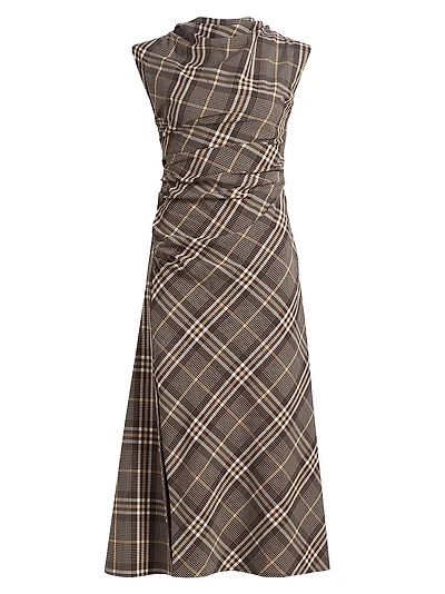 Burke Draped Midi-Dress